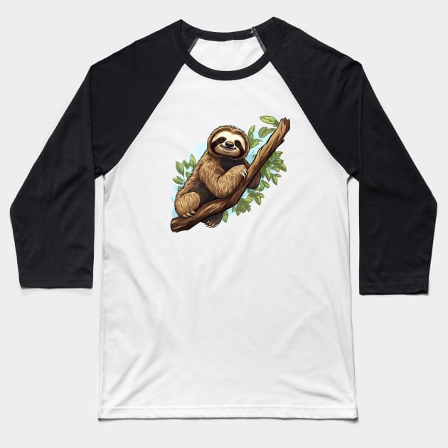 Little Sloth Baseball T-Shirt by zooleisurelife